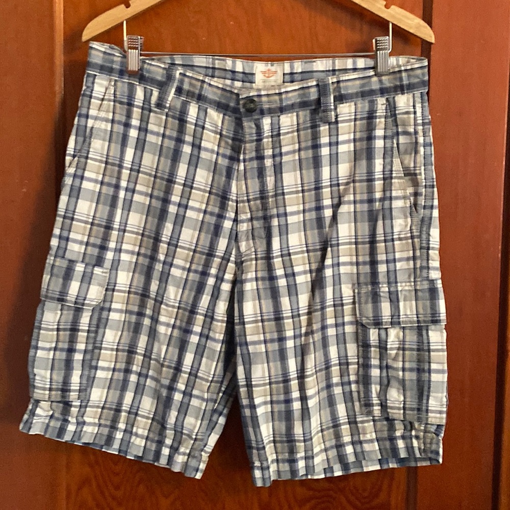 💜💜 Men’s Plaid Dockers Cargo Shorts Size 34